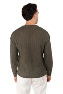 Maglia scollo V intrecciata