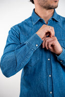 Camicia in denim bottone Madreperla P.Langella