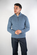 Maglia Half Zip a trecce Paul Miranda