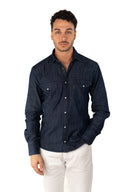 Camicia in denim bottone Madreperla AL