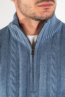 Maglia Half Zip a trecce Paul Miranda