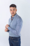 Camicia in cotone bacchettata