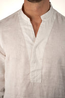 Camicia scollo in lino