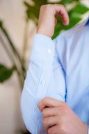 Camicia rigata tecnica