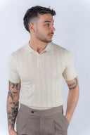 Polo in filo con trama