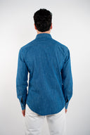 Camicia in denim bottone Madreperla P.Langella