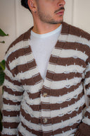 Cardigan rigato Dralon