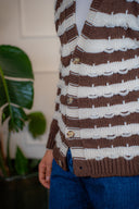 Cardigan rigato Dralon