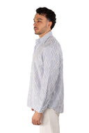 Camicia a righe sfrangiata