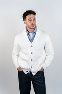 Cardigan collo scialle Cotone e Lana My Room