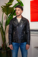 Chiodo in pelle nappa