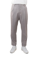 Pantalone con pince in coordinato