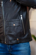 Chiodo in pelle nappa