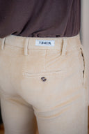 Pantalone pinces velluto