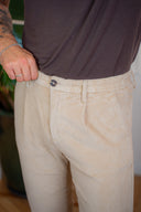 Pantalone pinces velluto