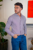 Camicia rigata operata