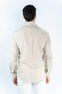 Camicia rigata in viscosa