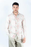Camicia in viscosa fantasia a fiori
