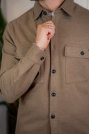 Overshirt tinta unita