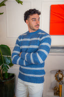 Maglione rigato bicolore