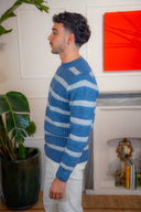 Maglione rigato bicolore