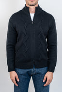 Maglia full zip a trecce Markup