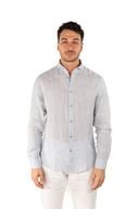 Camicia in lino riga fine Gianni Lupo