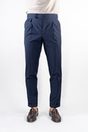 Pantalone frescolana con cinturini P.Langella