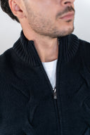 Maglia full zip a trecce Markup