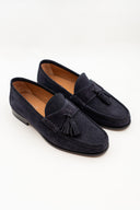 MOCASSINO SCAMOSCIATO CON NAPPE BLU
