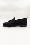 MOCASSINO SCAMOSCIATO CON NAPPE BLU