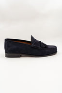 MOCASSINO SCAMOSCIATO CON NAPPE BLU