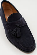 MOCASSINO SCAMOSCIATO CON NAPPE BLU