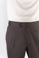 Pantalone frescolana con cinturini P.Langella