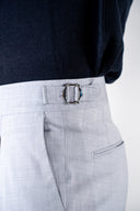 Pantalone frescolana con cinturini P.Langella