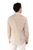 Camicia in lino riga larga Gianni Lupo