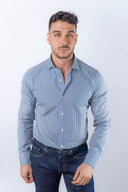 Camicia in cotone bacchettata