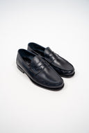 MOCASSINO PELLE BLU