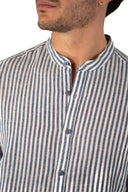 Camicia coreana lino rigata Gianni Lupo
