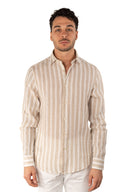 Camicia in lino riga larga Gianni Lupo