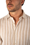 Camicia in lino riga larga Gianni Lupo
