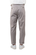 Pantalone con pince in coordinato