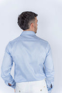 Camicia in cotone a quadri piccoli